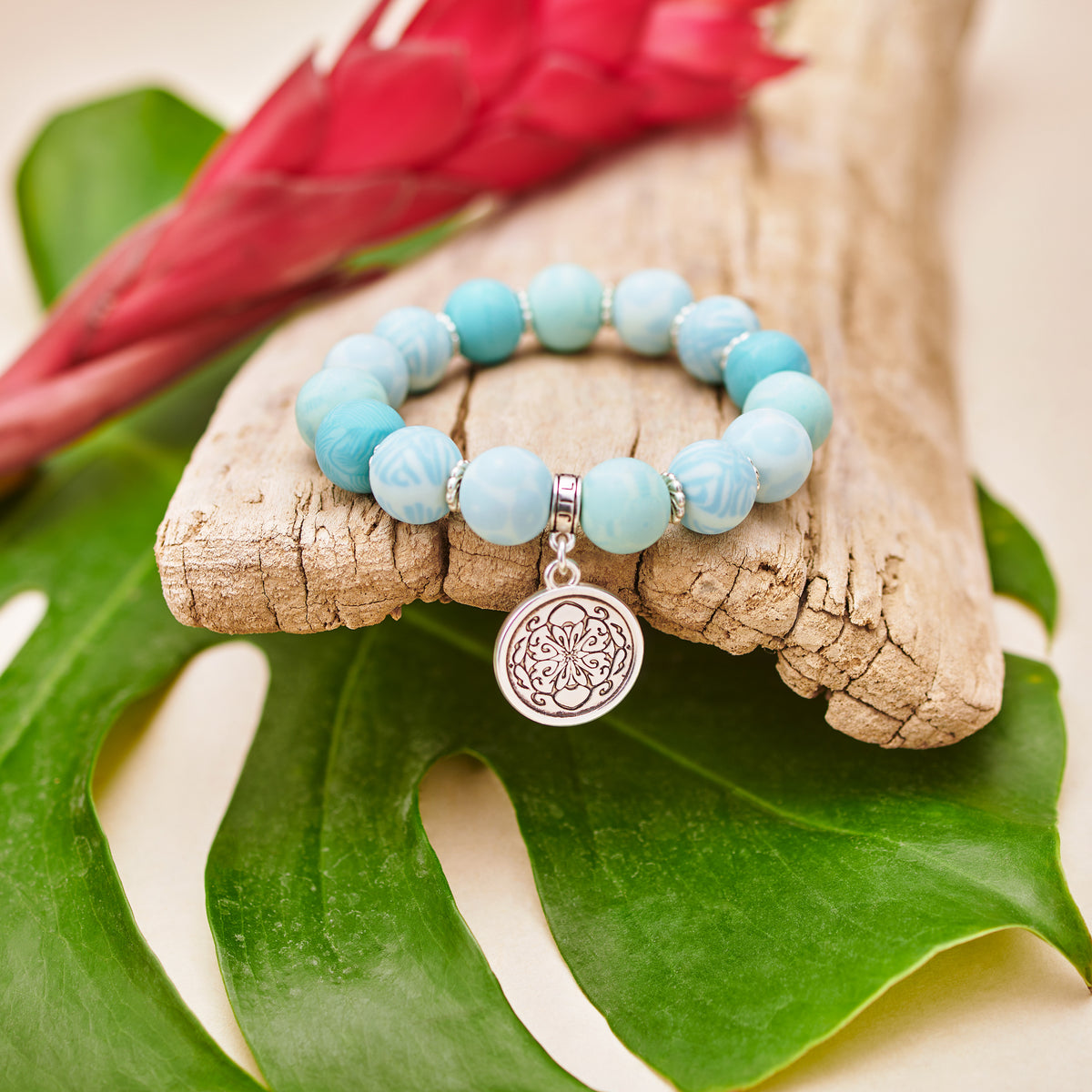 Maui Blue Chunky Blossom Bracelet