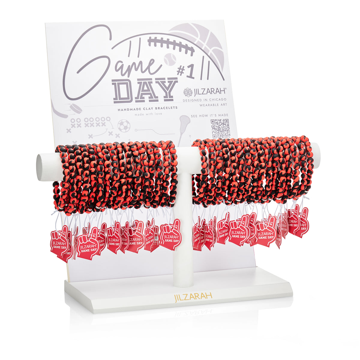 Red-Black Game Day Bracelet Collection