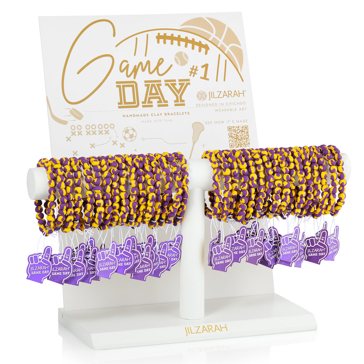 Purple-Gold Game Day Bracelet Collection