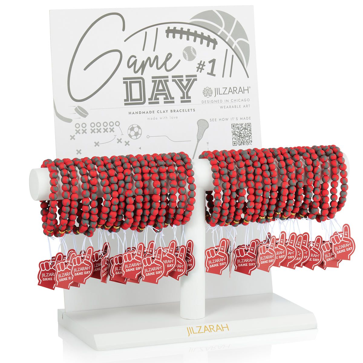 Scarlet-Gray Game Day Bracelet Collection
