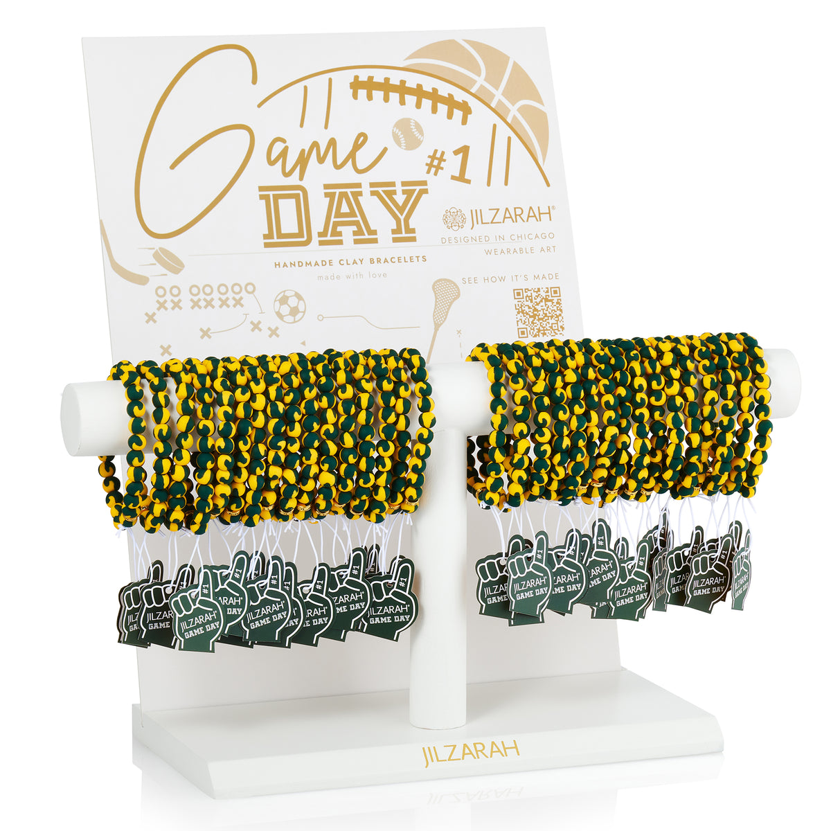 Green-Gold Game Day Bracelet Collection
