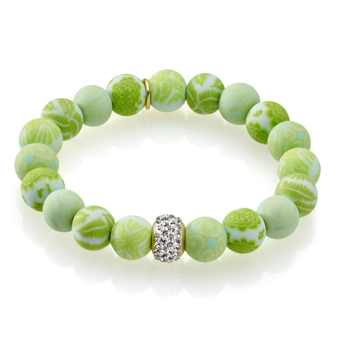 Seaside Green Crystal Stretch Bracelet