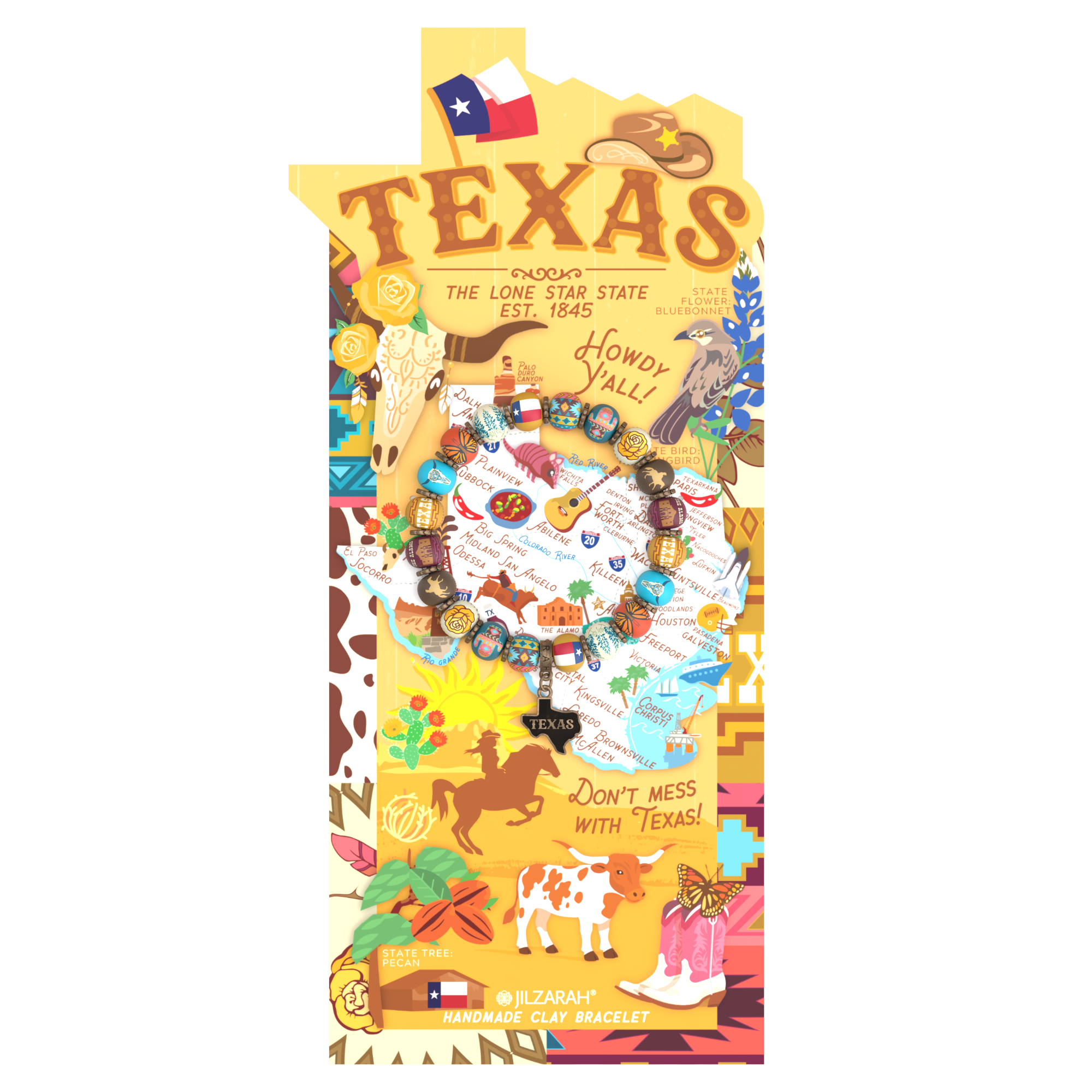 Texas Places We Love Bracelet - JILZARAH Wholesale Texas Places We Love Bracelet - JILZARAH Wholesale