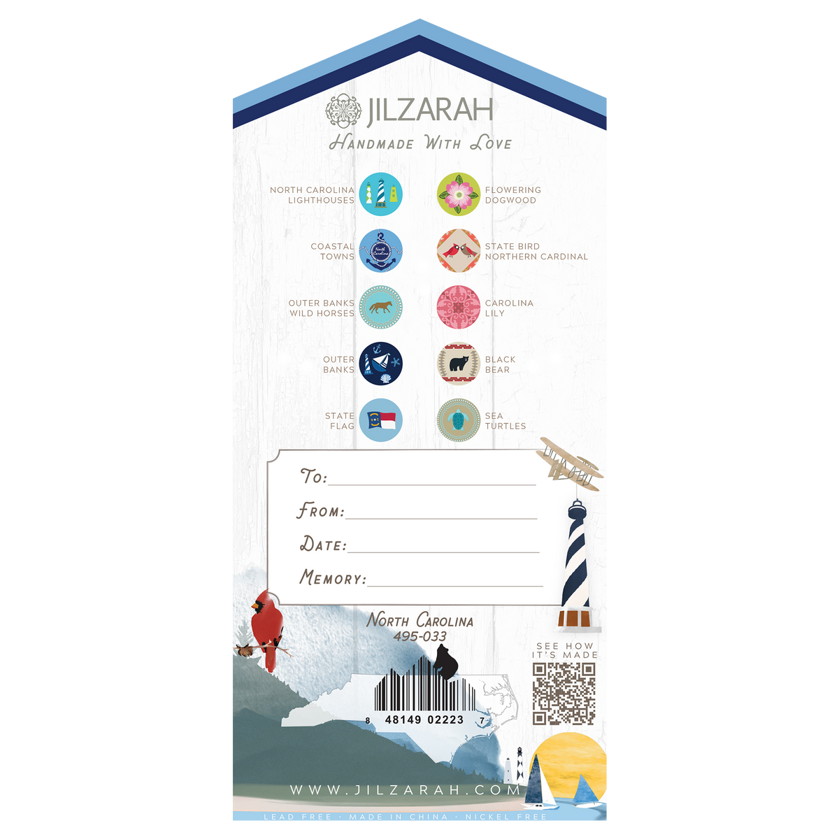 North Carolina Places We Love Bracelet