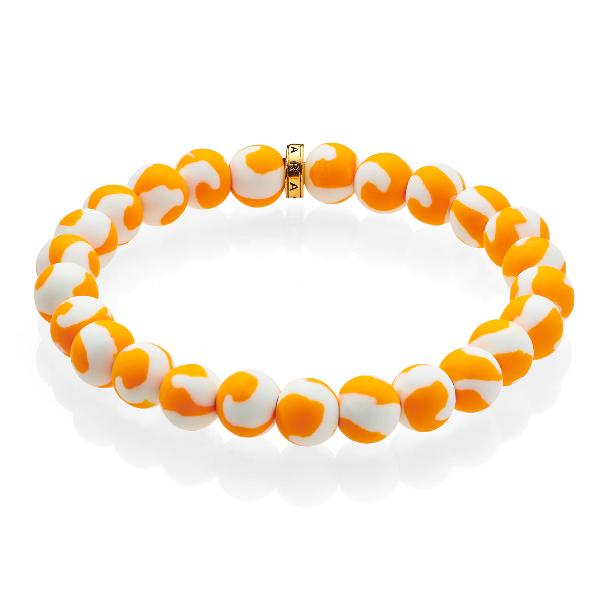 Orange-White Game Day Bracelet