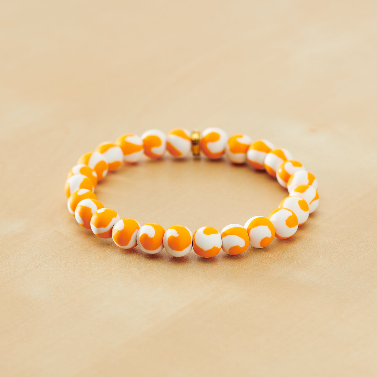 Orange-White Game Day Bracelet