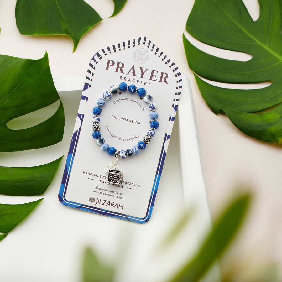 Blue Prayer Bracelet