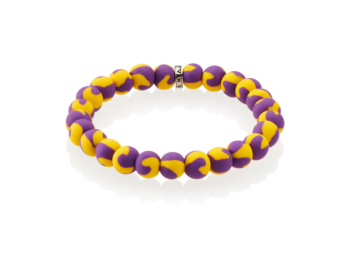 Purple-Gold Game Day Bracelet