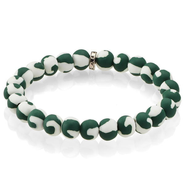 White-Green Game Day Bracelet