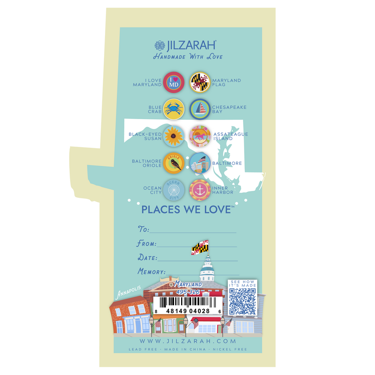 Maryland Places We Love Bracelet