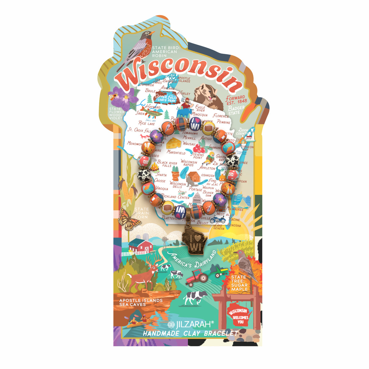 Wisconsin Places We Love Bracelet