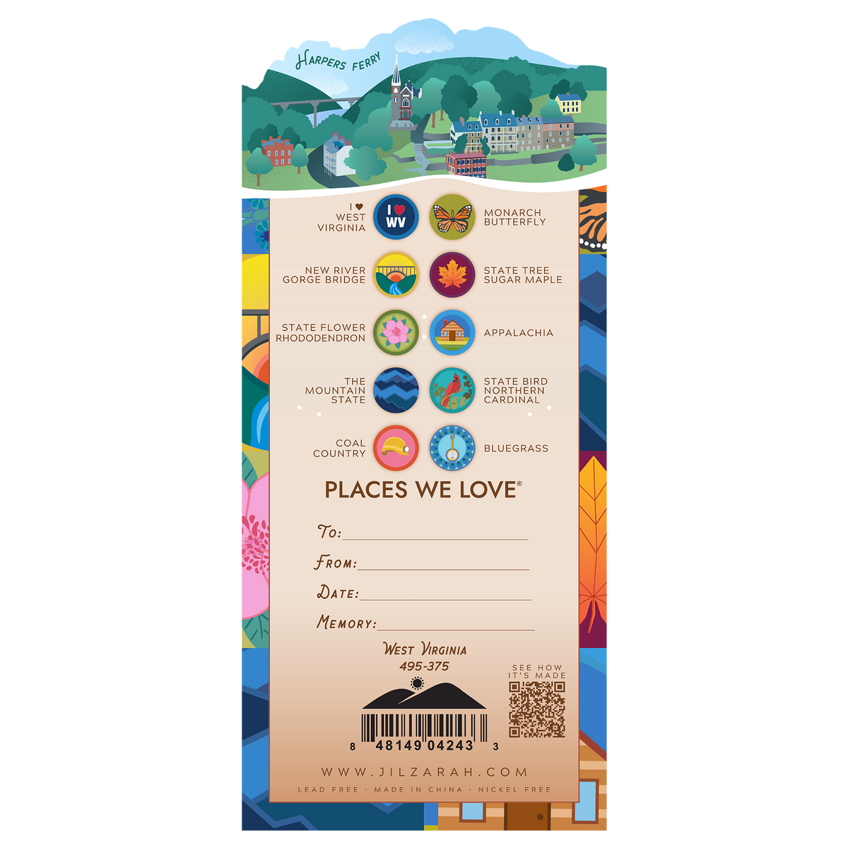 West Virginia Places We Love Bracelet