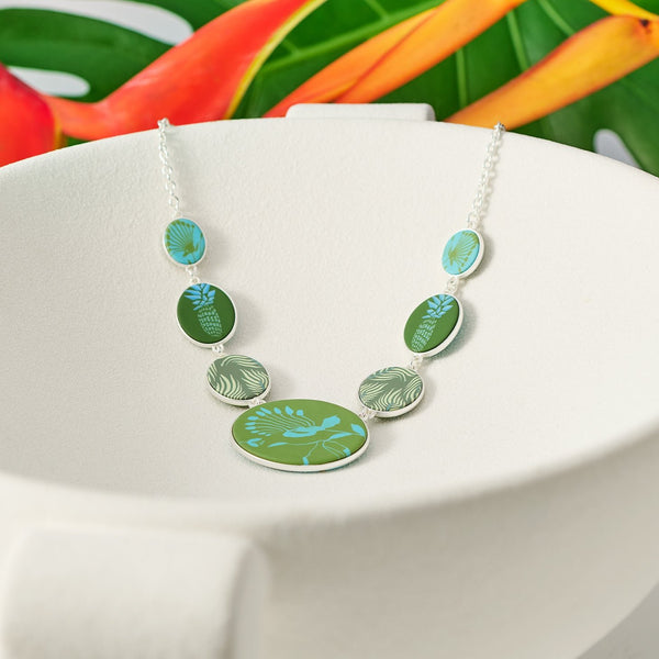 Tropical Green Cobblestone Necklace