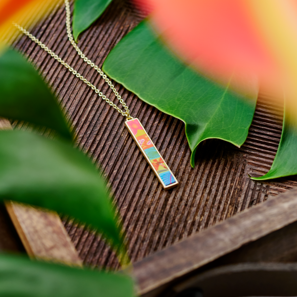 Paradise Island Vertical Bar Necklace