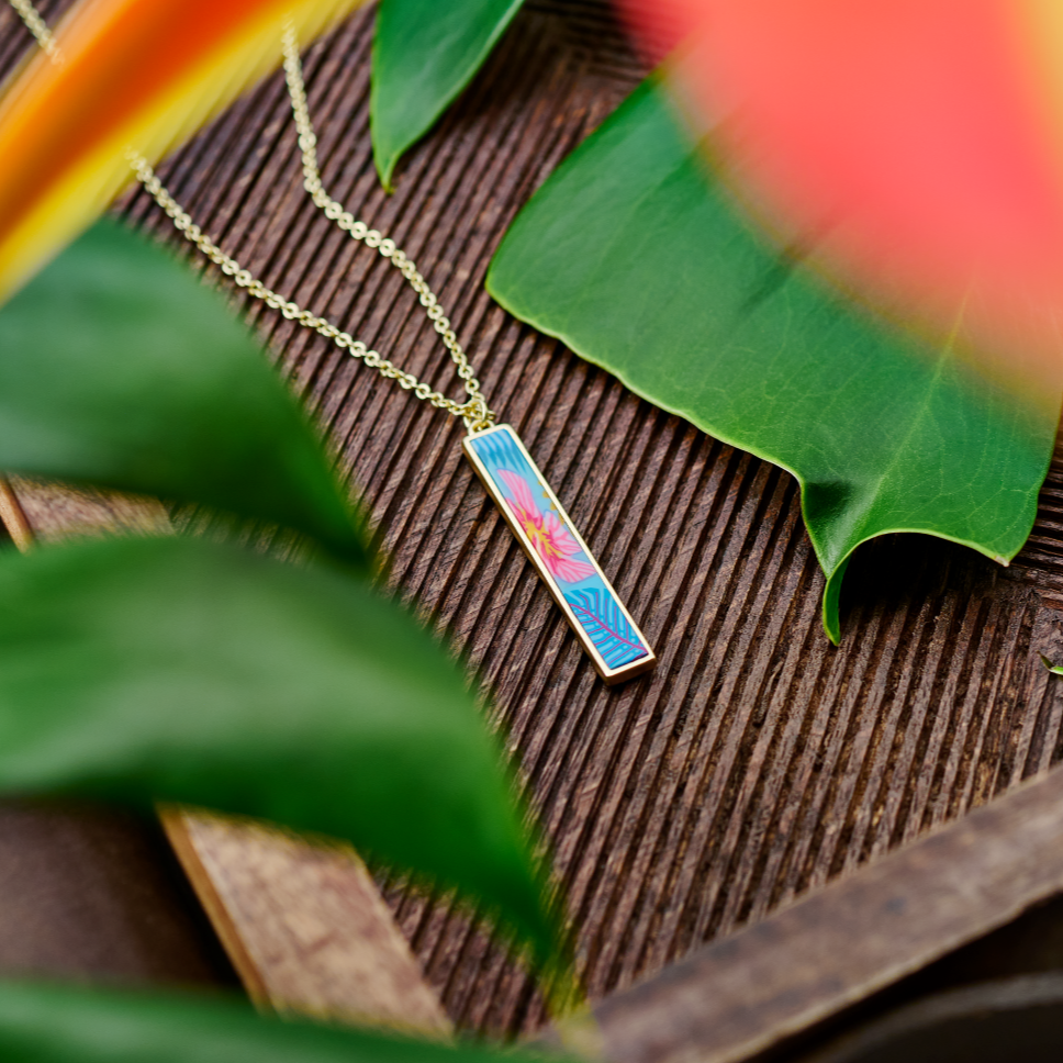 Paradise Island Vertical Bar Necklace