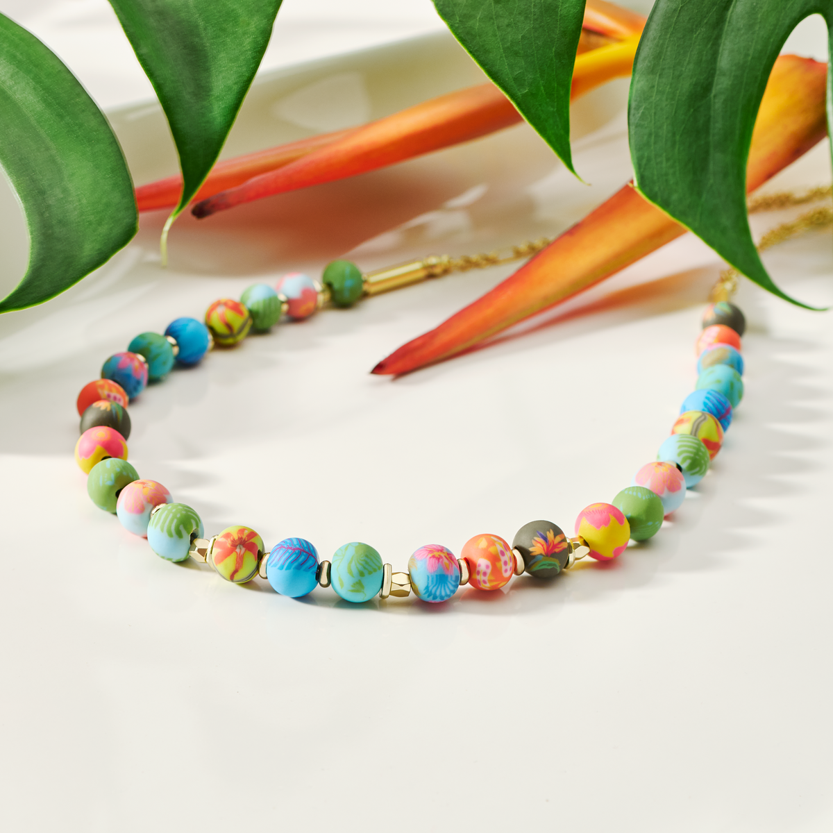 Paradise Island Beaded Chain Necklace