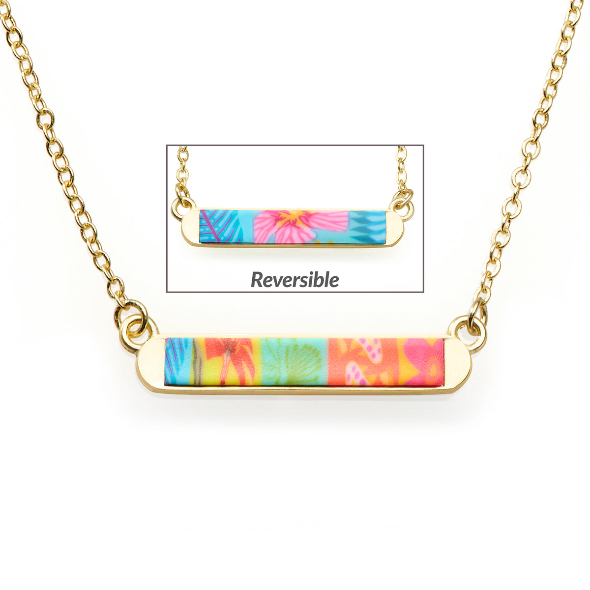 Paradise Island Reversible Mini Bar Necklace