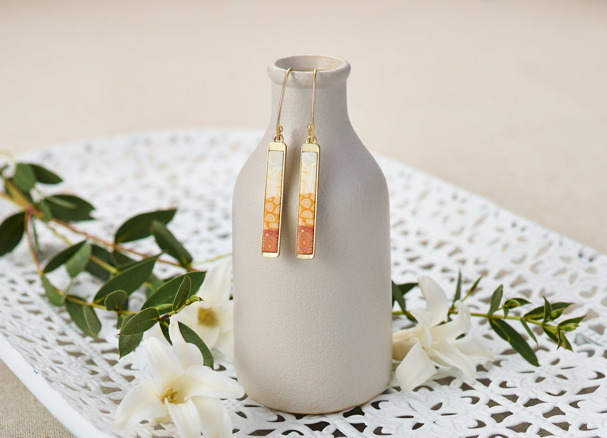 Sahara Reversible Mini Bar Earrings