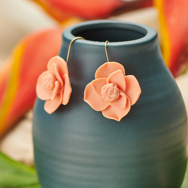 Palm Beach Clay Flower Earrings