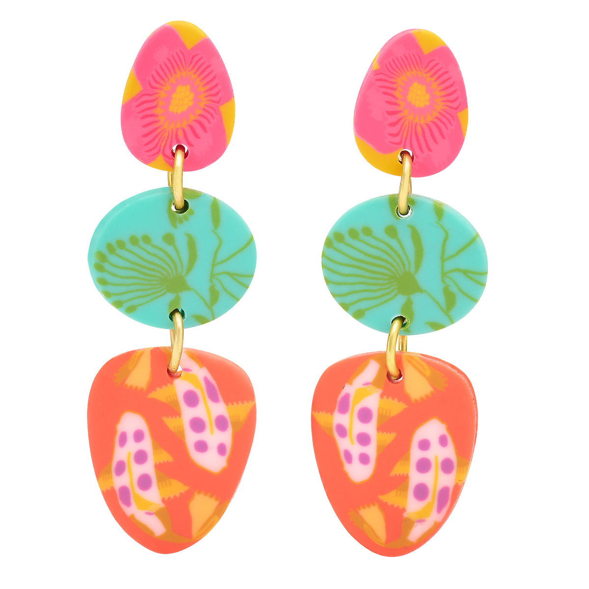 Paradise Island Peacock Post Earrings