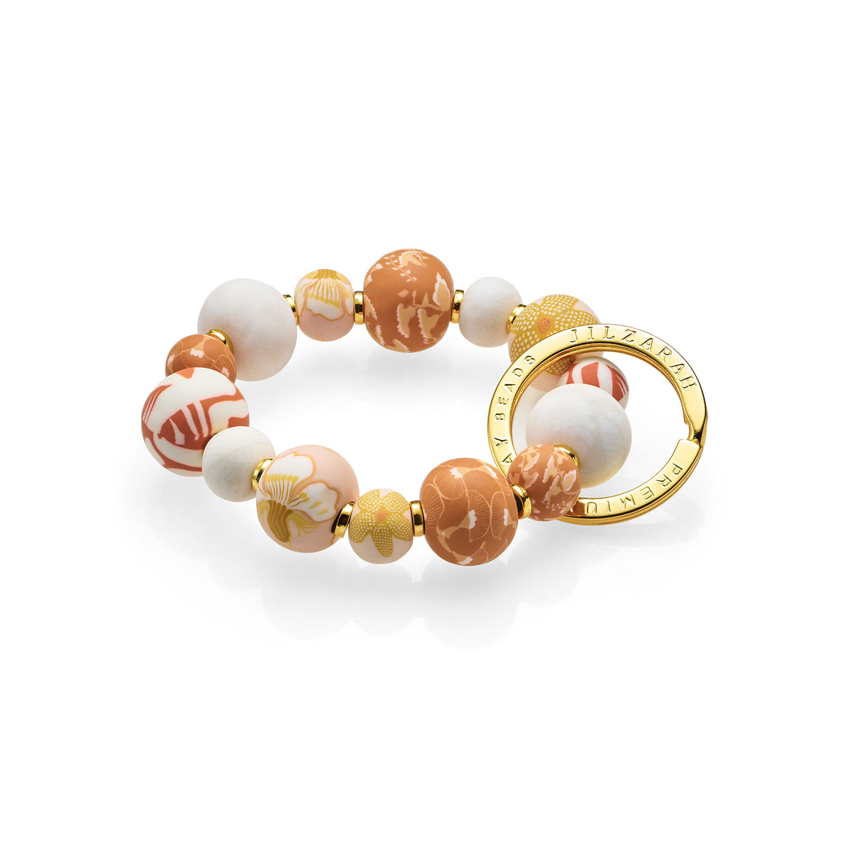 Parisian Gold Small Bead Wrist Keychain