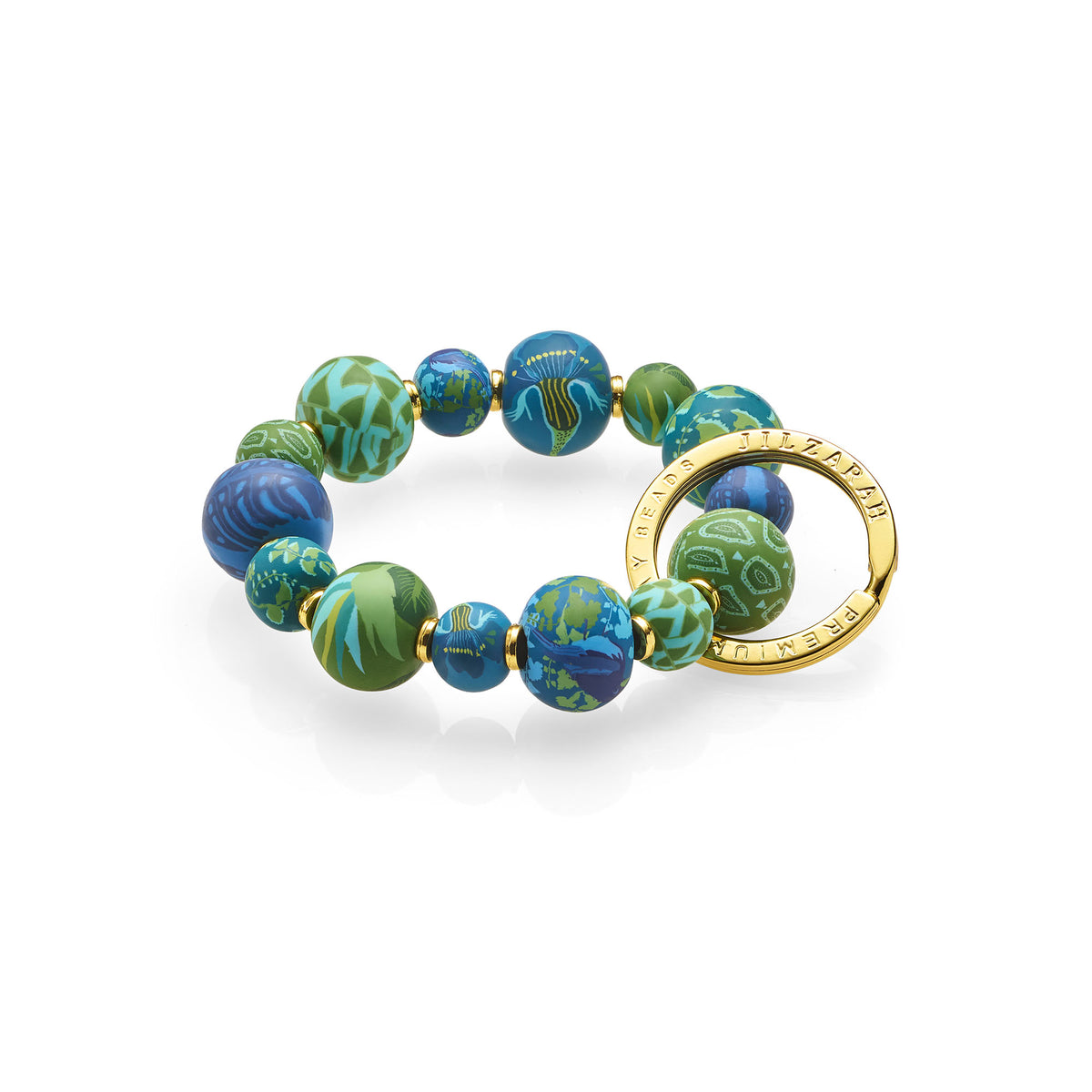 English Garden Small Bead Wrist Keychain