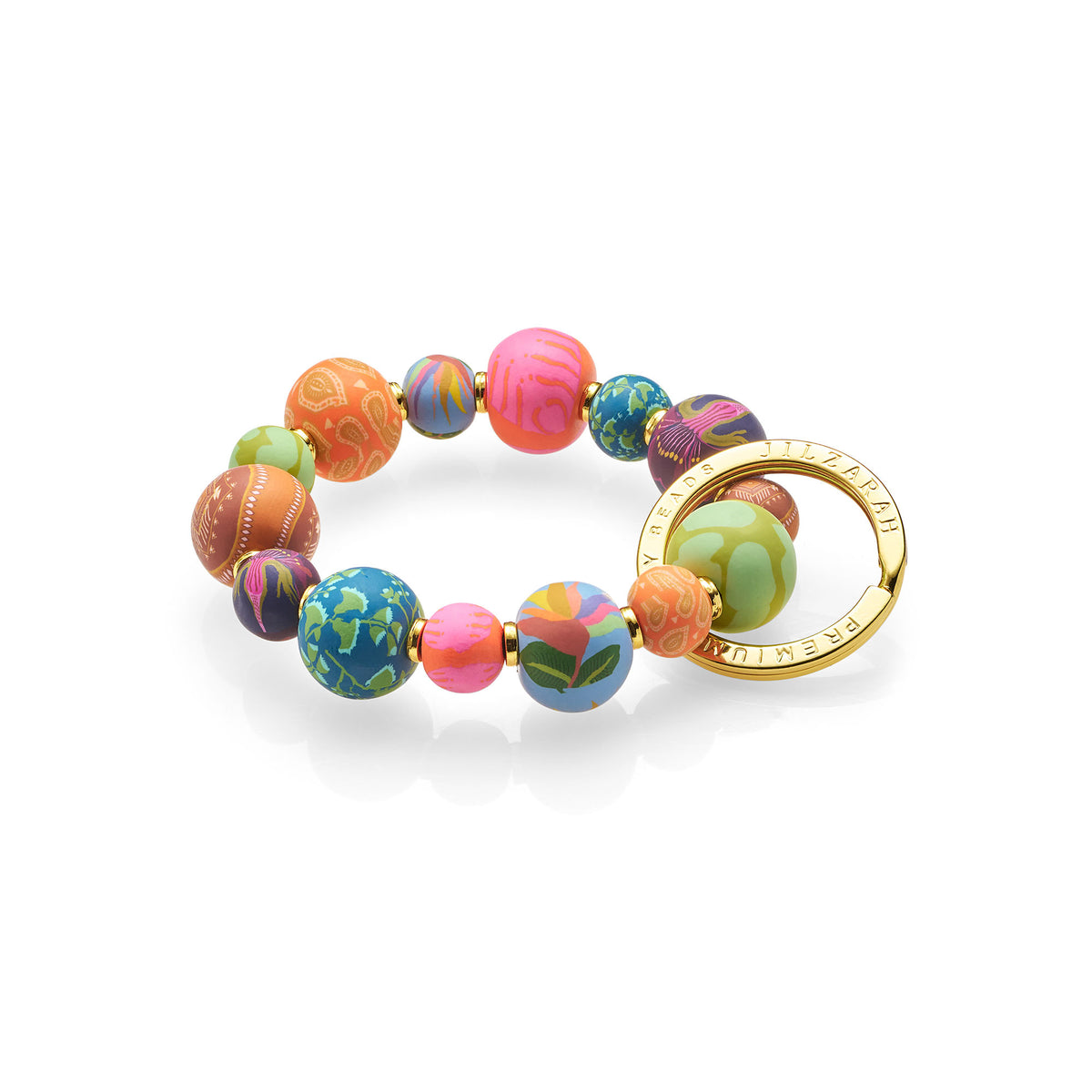 Rio Carnival Small Bead Wrist Keychain