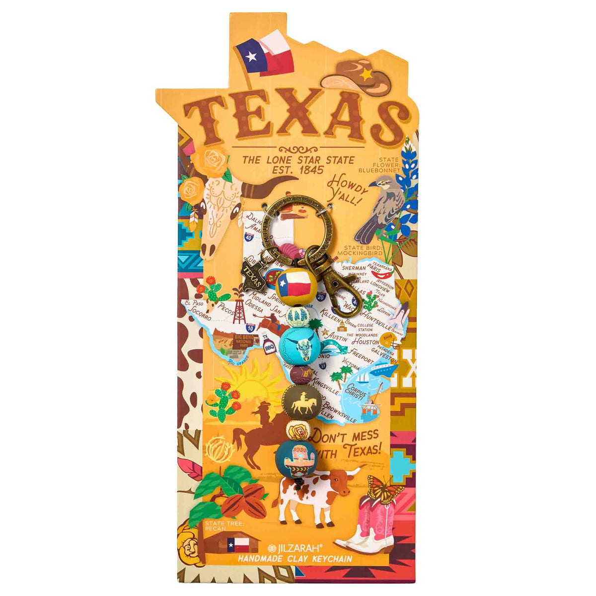 Texas Places We Love Keyclip