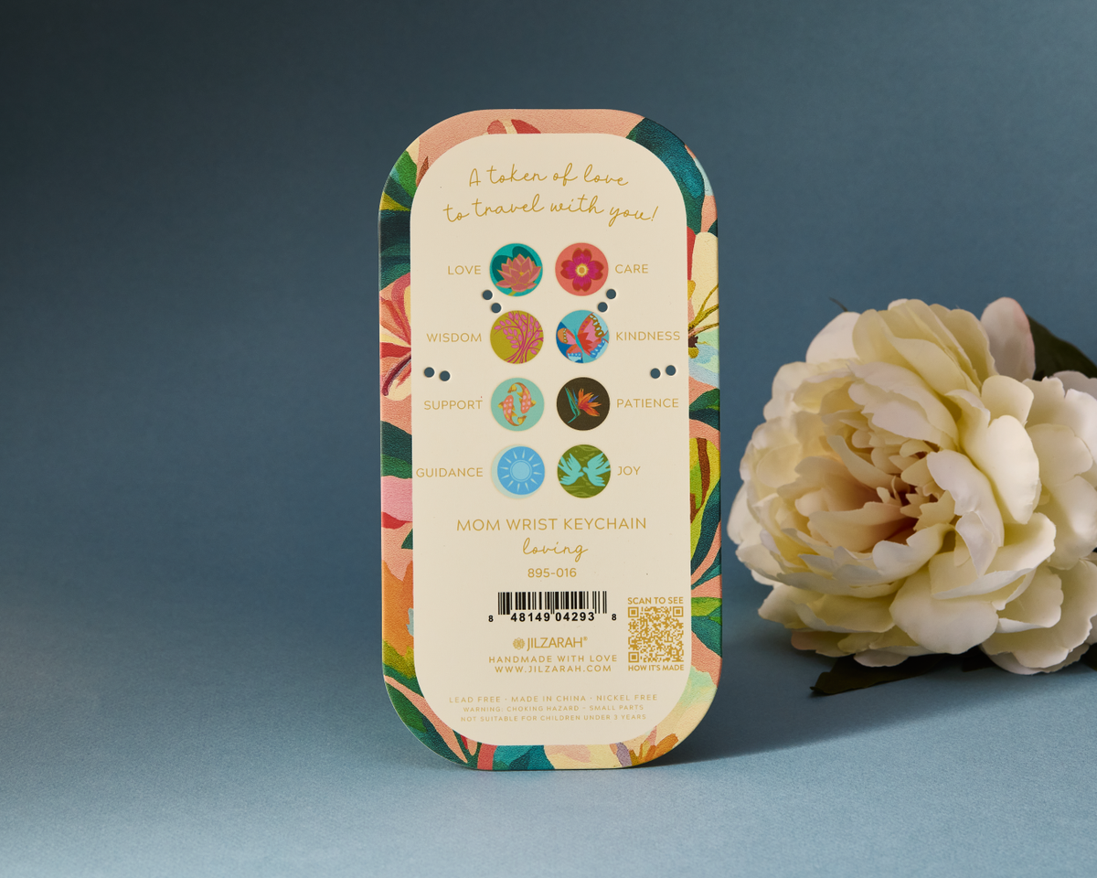 Loving Mom Carded Wrist Keychain