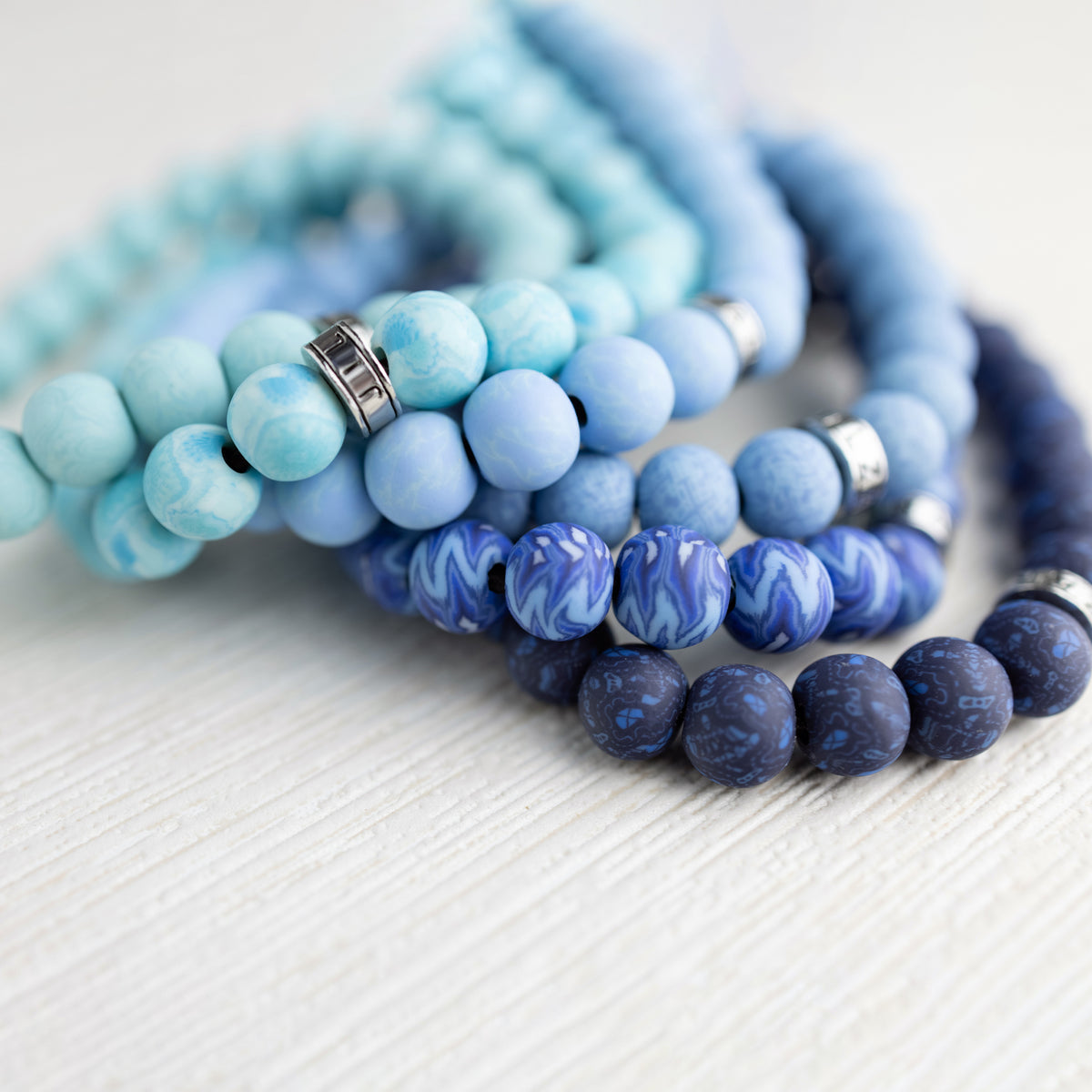 Azure Bracelet Stack Collection