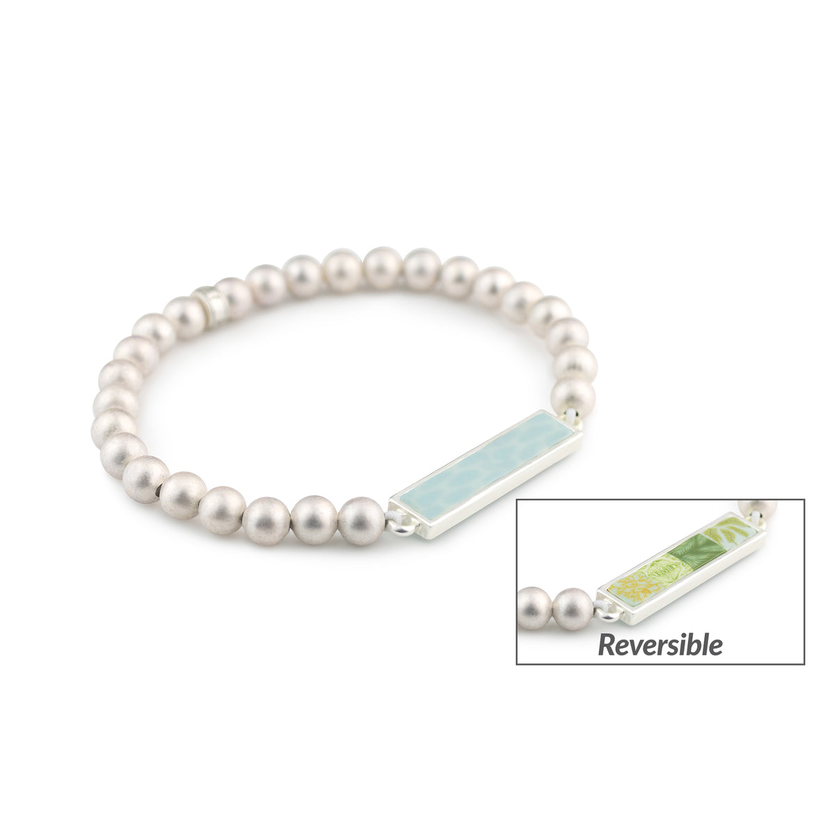 Bermuda Blue Reversible Bar Bracelet
