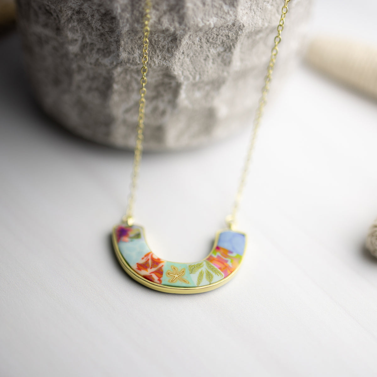 Beach Day Reversible Cradle Necklace