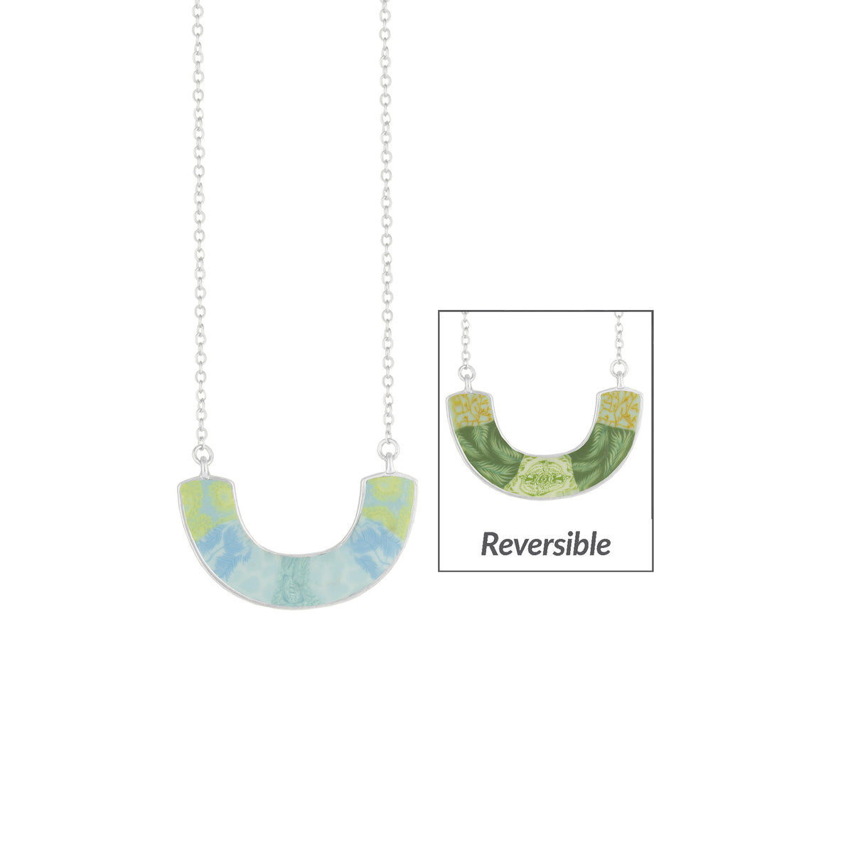 Bermuda Blue Reversible Cradle Necklace